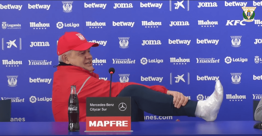 Aguirre en rueda de prensa.